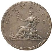 1 Penny Bank token, United Kingdom, 1813 reverse image