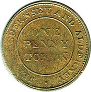 1 Penny Bank Token, United Kingdom, 1813 reverse image