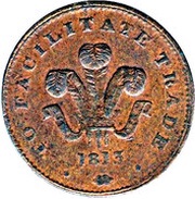 1 Penny Bank Token, United Kingdom, 1813 obverse image