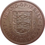 1⁄12 Shilling - George VI Liberation, United Kingdom, 1949-1952 reverse image