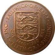 1⁄12 Shilling - Elizabeth II 1st portrait; Charles II, United Kingdom, 1960 reverse image