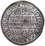 ½ Thaler - Christian Death of Christian, Bohemia, 1672 reverse image
