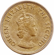 ¼ Shilling - Elizabeth II 1st portrait obverse image