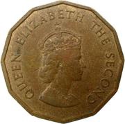 ¼ Shilling - Elizabeth II 1st portrait obverse image