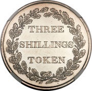 3 Shillings Bank Token, United Kingdom, 1813 reverse image