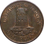 1 Penny - Elizabeth II 2nd portrait, United Kingdom, 1983-1992 reverse image