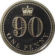 1 Penny - Elizabeth II Queen's 90th Birthday, United Kingdom, 2016 reverse image