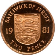 2 Pence - Elizabeth II 2nd portrait, United Kingdom, 1981 reverse image