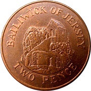 2 Pence - Elizabeth II 2nd portrait, magnetic, United Kingdom, 1992-1997 reverse image