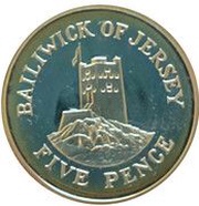 5 Pence - Elizabeth II 2nd portrait; Silver issue, United Kingdom, 1983 reverse image