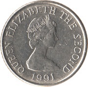 5 Pence - Elizabeth II 2nd portrait; small type obverse image