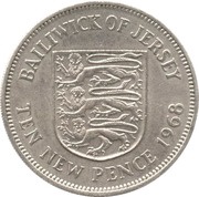 10 New Pence - Elizabeth II 2nd portrait, United Kingdom, 1968-1980 reverse image