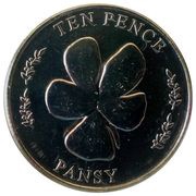 10 Pence - Elizabeth II Pansy, United Kingdom, 2022 reverse image