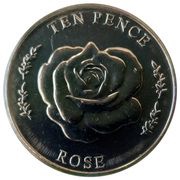 10 Pence - Elizabeth II Rose, United Kingdom, 2022 reverse image