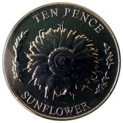 10 Pence - Elizabeth II Sunflower, United Kingdom, 2022 reverse image