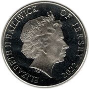 10 Pence - Elizabeth II Jersey Lily; Colourised obverse image