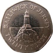 20 Pence - Elizabeth II Corbière Lighthouse, United Kingdom, 1998-2016 reverse image