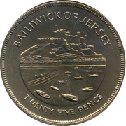 25 Pence - Elizabeth II Silver Jubilee, United Kingdom, 1977 reverse image