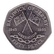 50 Pence - Elizabeth II Liberation, United Kingdom, 1985 reverse image