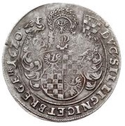 1 Thaler - Johann Christian and Georg Rudolf, Bohemia, 1617-1621 reverse image