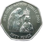 50 Pence - Elizabeth II Golden Jubilee, United Kingdom, 2003 reverse image