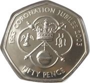 50 Pence - Elizabeth II Golden Jubilee, United Kingdom, 2003 reverse image