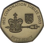50 Pence - Elizabeth II Golden Jubilee, United Kingdom, 2003 reverse image