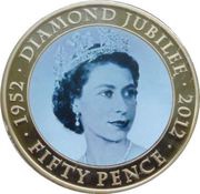 50 Pence - Elizabeth II Diamond Jubilee, United Kingdom, 2011 reverse image