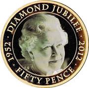 50 Pence - Elizabeth II Diamond Jubilee, United Kingdom, 2011 reverse image