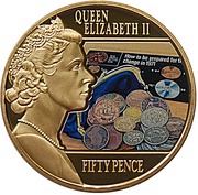 50 Pence - Elizabeth II Decimalisation, United Kingdom, 2014 reverse image