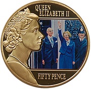 50 Pence - Elizabeth II Margaret Thatcher, United Kingdom, 2014 reverse image