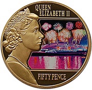 50 Pence - Elizabeth II The New Millennium, United Kingdom, 2014 reverse image
