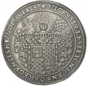 1 Thaler - Georg III, Ludwig IV and Christian, Bohemia, 1657 reverse image