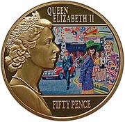 50 Pence - Elizabeth II The Swinging Sixties, United Kingdom, 2014 reverse image