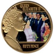 50 Pence - Elizabeth II Royal Variety Performance, United Kingdom, 2015 reverse image