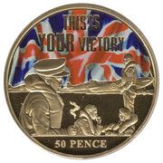 50 Pence - Elizabeth II Battle of Britain, United Kingdom, 2015 reverse image