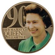 50 Pence - Elizabeth II 90th Anniversary of HM Queen Elizabeth II, United Kingdom, 2016 reverse image
