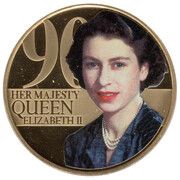 50 Pence - Elizabeth II 90th Anniversary of HM Queen Elizabeth II, United Kingdom, 2016 reverse image