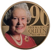 50 Pence - Elizabeth II 90th Birthday Queen Elizabeth II, United Kingdom, 2016 reverse image