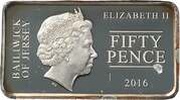 50 Pence - Elizabeth II Bayeux Tapestry - 1 Harold make oath to Duke William obverse image