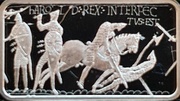 50 Pence - Elizabeth II Bayeux Tapestry - 11 Harold is slain, United Kingdom, 2016 reverse image