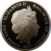 50 Pence - Elizabeth II Sapphire Jubilee obverse image