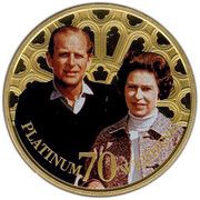 50 Pence - Elizabeth II Platinum Wedding, United Kingdom, 2017 reverse image