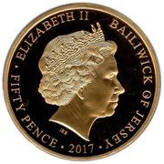 50 Pence - Elizabeth II Platinum Wedding obverse image