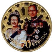 50 Pence - Elizabeth II Platinum Wedding, United Kingdom, 2017 reverse image