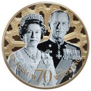 50 Pence - Elizabeth II Platinum Wedding, United Kingdom, 2017 reverse image