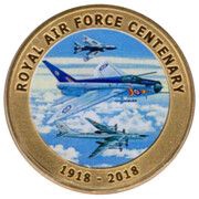 50 Pence - Elizabeth II Royal Air Force Centenary - English Electric Lightning, United Kingdom, 2018 reverse image