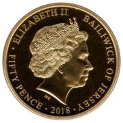 50 Pence - Elizabeth II Royal Air Force Centenary - Gloster Meteor obverse image