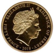 50 Pence - Elizabeth II Royal Air Force Centenary - Supermarine Spitfire obverse image