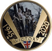 50 Pence - Elizabeth II VE Day - Land Girls Army, United Kingdom, 2020 reverse image